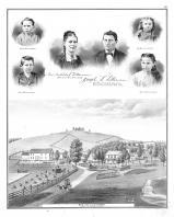 Joseph L. Leatherman, Matilda, Frank, John, Ida May, Nettie, Licking County 1875
